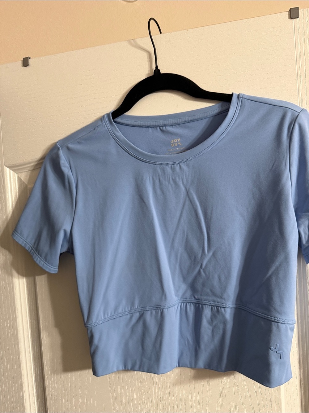 JoyLab Sky Blue Cropped Performance Tee